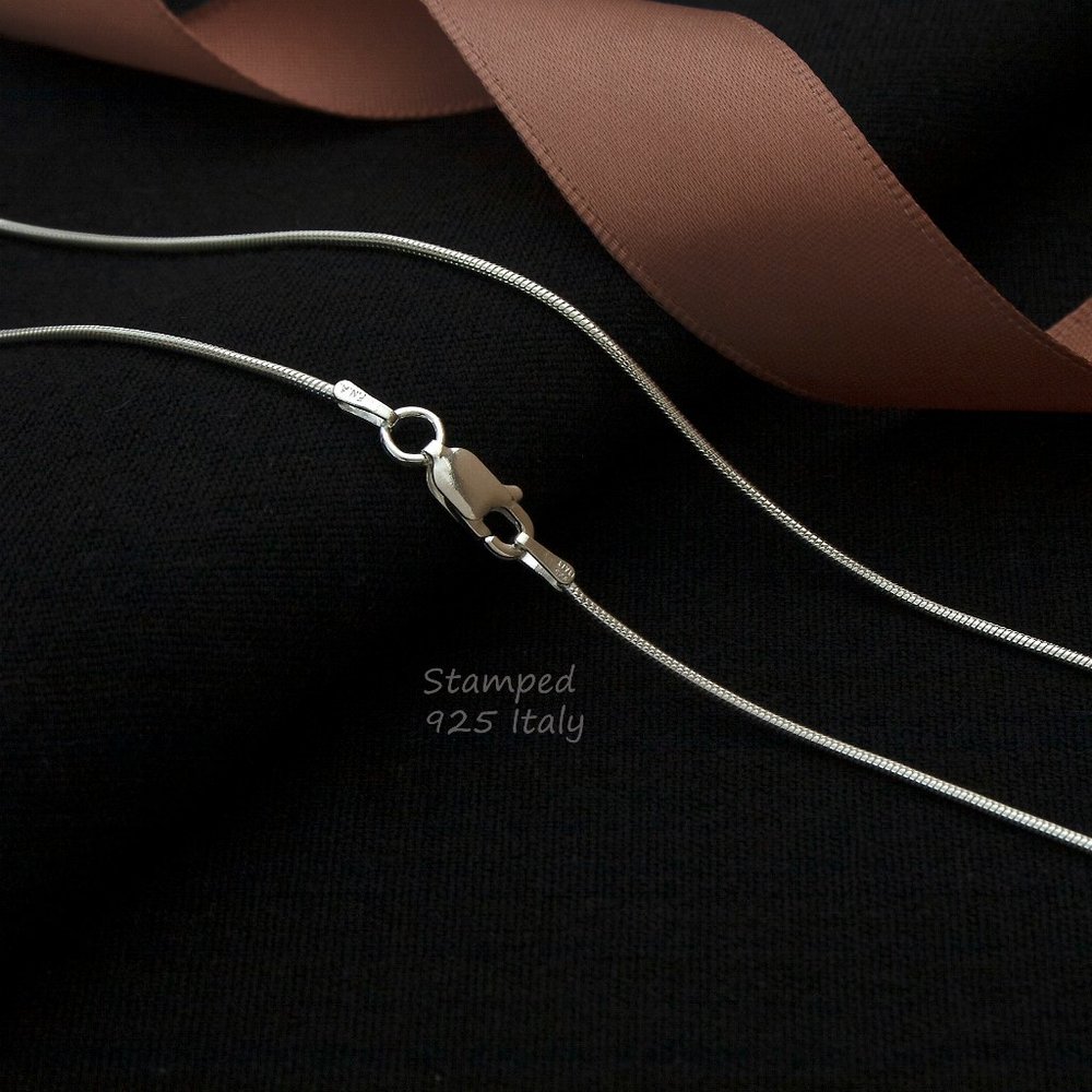 Sterling Silver Snake Chain, Solid Sterling Silve… - image 2